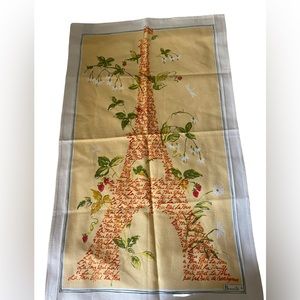 Beauvillé Hand-printed Eiffel Tower Tea Towel